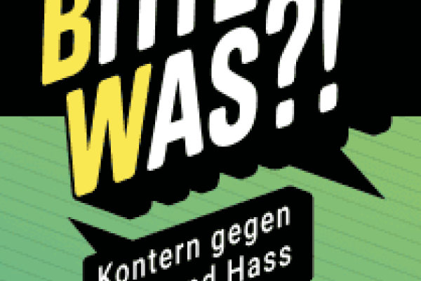 Grafik zum Projekt Empfehlung: 'BITTE WAS?!' gegen Fake & Hass.